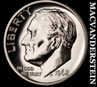 1962 Silver Roosevelt Dime - Choice Gem Proof  Lustrous  No Reserve  #K2704