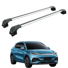 For BYD Atto 3 2020-2025 Roof Rack Cross Bars Flush Rail Alu Silver