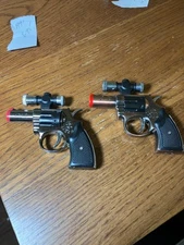 2 - BAOCH Small Pistol gun Butane Lighters EXCELLENT CONDITION not used