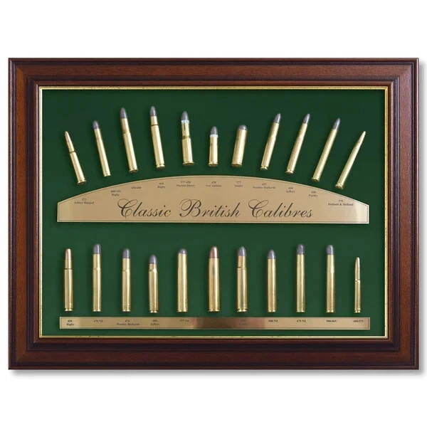 TMB Designs Classic British Cartridge Display Case CS44 Framed Sporting Art NEW