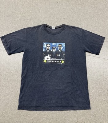 Vintage Men In Black 2002 Original Movie Promo Pug Will Smith Graphic T-shirt XL
