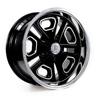 One 17x9.5 Resto Del Ray 5x5/5x127 1 Black Milled Machined Lip Wheel Rim 78.1