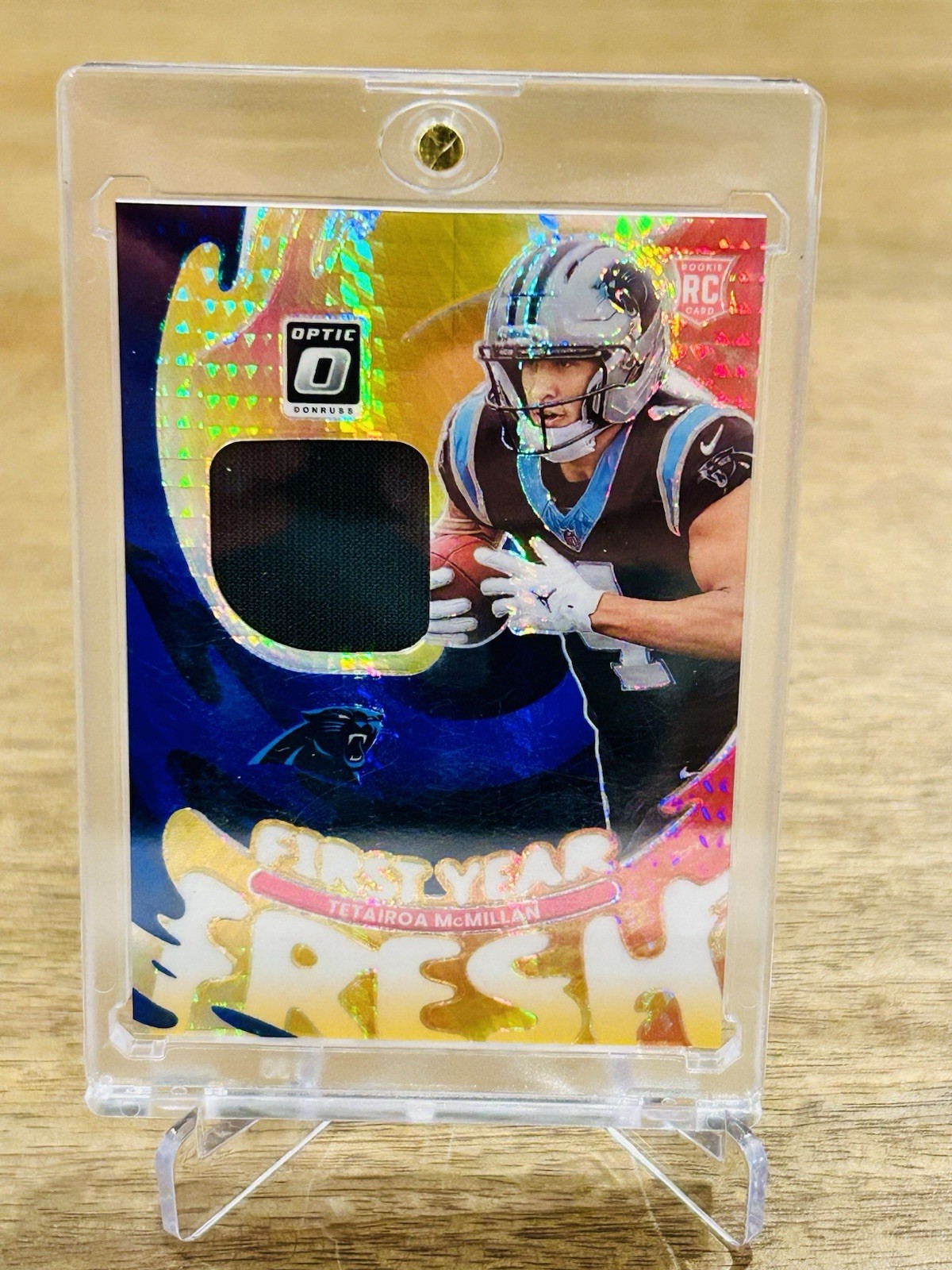 Tetairoa McMillan 2025 Donruss Optic RC First Year Fresh Patch SP #FYFBH-TMN