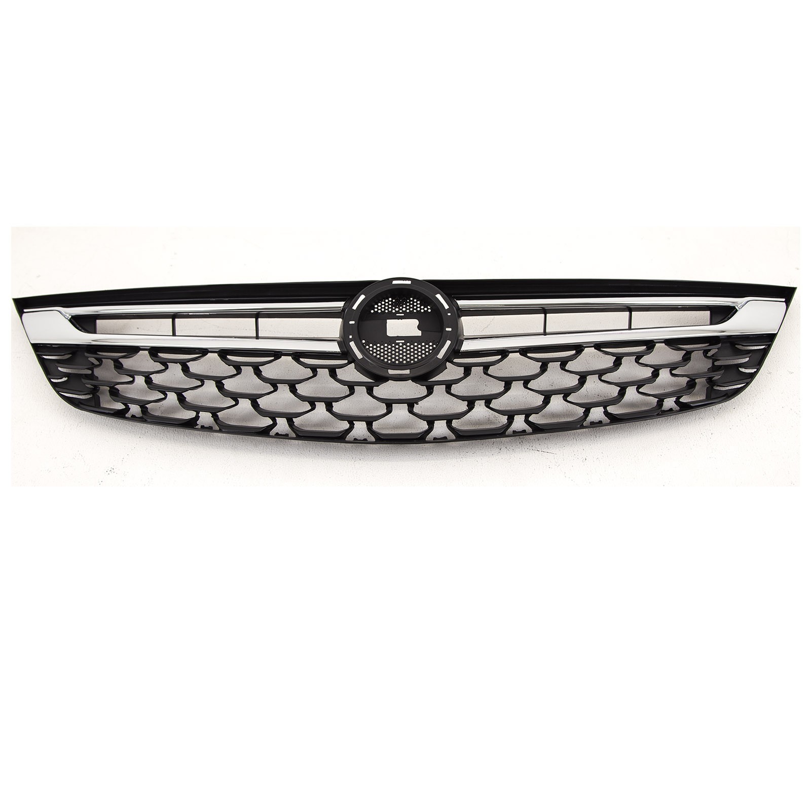 Fits Vauxhall Astra K 2015-19 Front Bumper Main Grille Black W/Chrome Trim