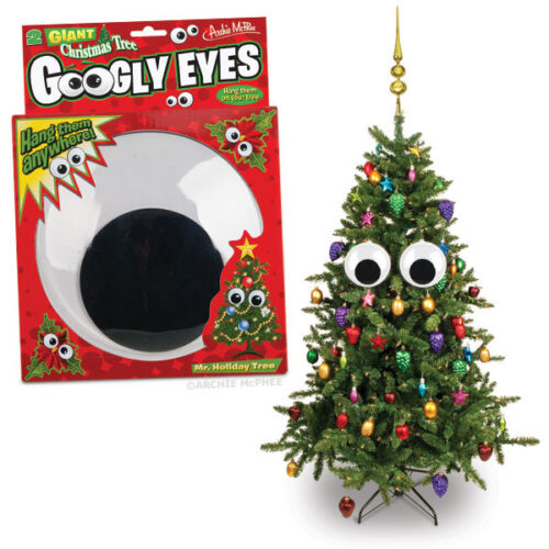 Christmas Tree Googly Eyes Shrubs Buses Anywhere Ornament Giant Eye Set of Two  - 第 1/1 張圖片