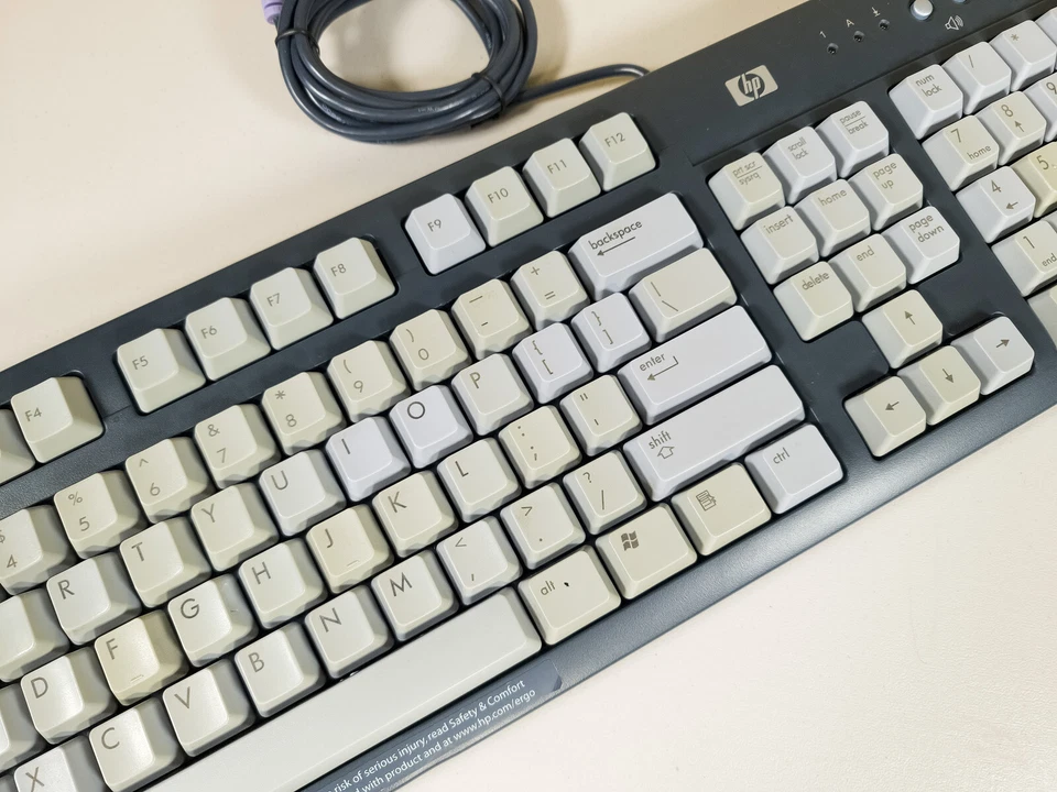 HP Keyboard 5187-3549 Model 5107 Wired PS/2 Retro Vintage Cleaned READ NOTES - Image 4 of 4