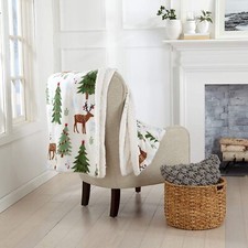 Holiday Plush Throw blanket Cozy Warm, Sofa and Bed, 50in x 60in, Gift Idea