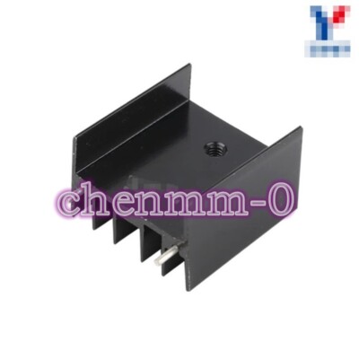 50pcs Black Aluminum Heat Sinks – 23x16x25mm, 2-Pin For TO-220 Transistors, Perfect Cooling Solution 5 thumbnail image