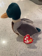 RARE Jake the Mallard Duck Ty Beanie Baby - Retired Rare Tag Errors 1997/98