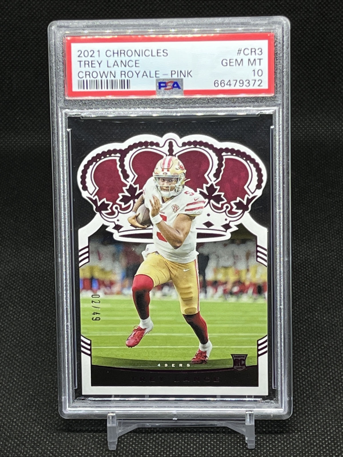 Trey Lance Panini Chronicles Crown Royale #CR3 Pink