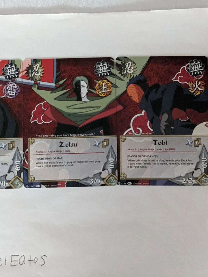 Naruto TCG CCG Shattered Truth Starter Deck Promo Akatsuki Card Set English NM - Image 4 of 4