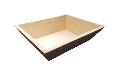 Großes Tablett aus Buchenholz 25 x 19,5 x 6,5 cm - Brot, Obst, Aufbewahrung & Deko