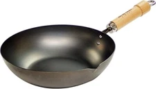 Riverlight Chinese Iron Wok Grill Pan Black 30cm IH Compatible