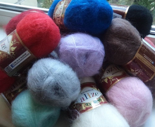 Yarn Alize Kid Royal mohair yarn wool blend yarn angora goat yarn кid mohair
