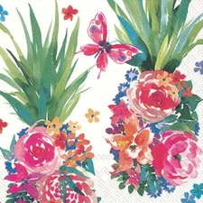 Boston International IHR 3-Ply 20-Count Cocktail Beverage Paper Napkins, 5 x 5