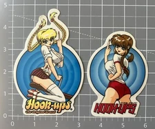 Hook Ups Sticker Lot X2 Rare Blonde Schoolgirl