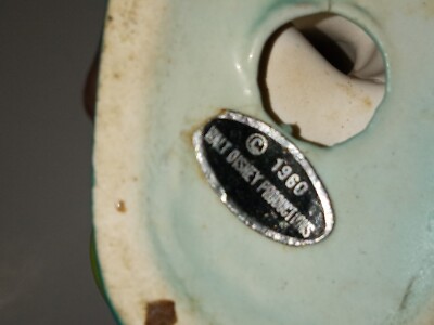 RARE Vintage 1960s MICKEY MOUSE Ceramic Figure Walt Disney