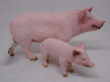 S131- Schleich Schwein mit Ferkel 13782 und 13783