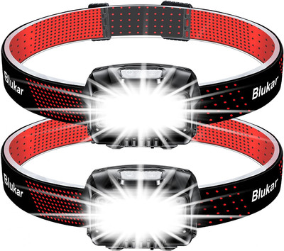 LED Headlamp Flashlight 2-Pack, Rechargeable, 2000 Lumens, Waterproof