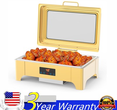 Electric Roll Top Chafing Dish Buffet Set with Touch Screen Catering Food Warmer