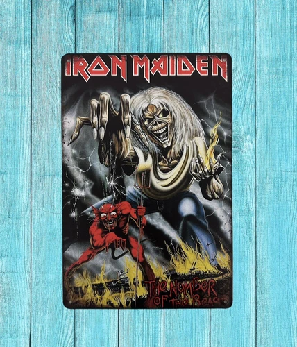 Iron Maiden Vintage Style Tin Metal Bar Sign Poster Man Cave Collectible New