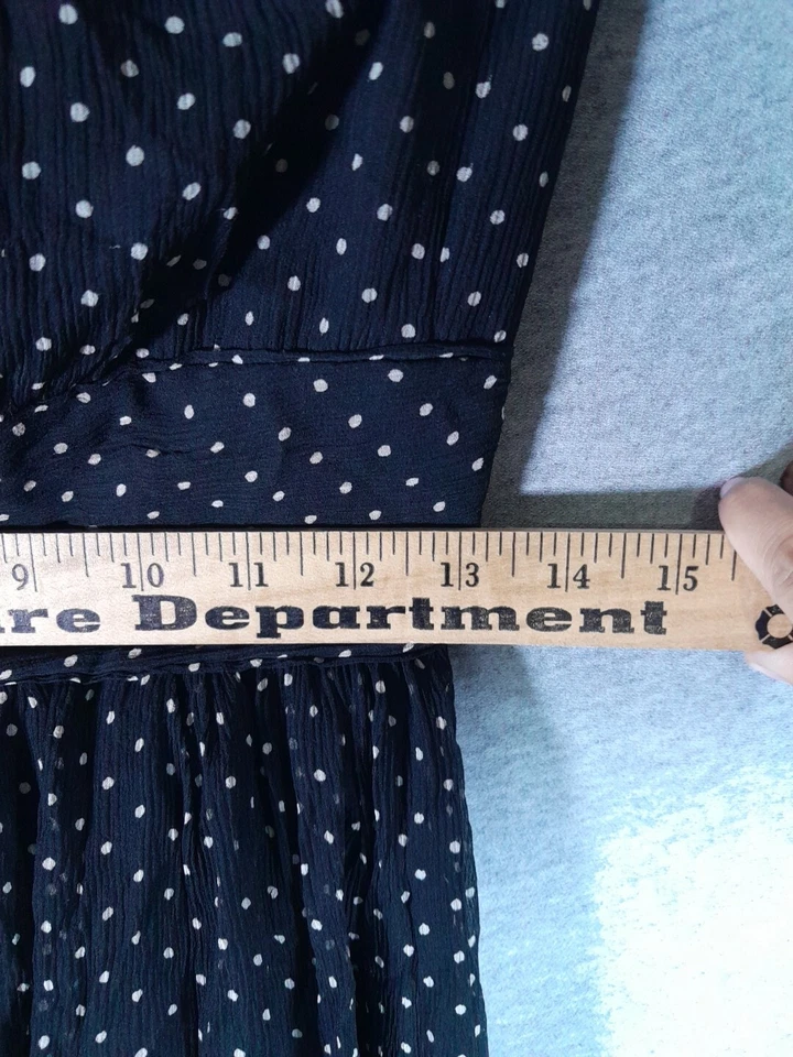 Vestido J Crew para mujer Emily seda gasa lunares sin tirantes Foto 4 de 4