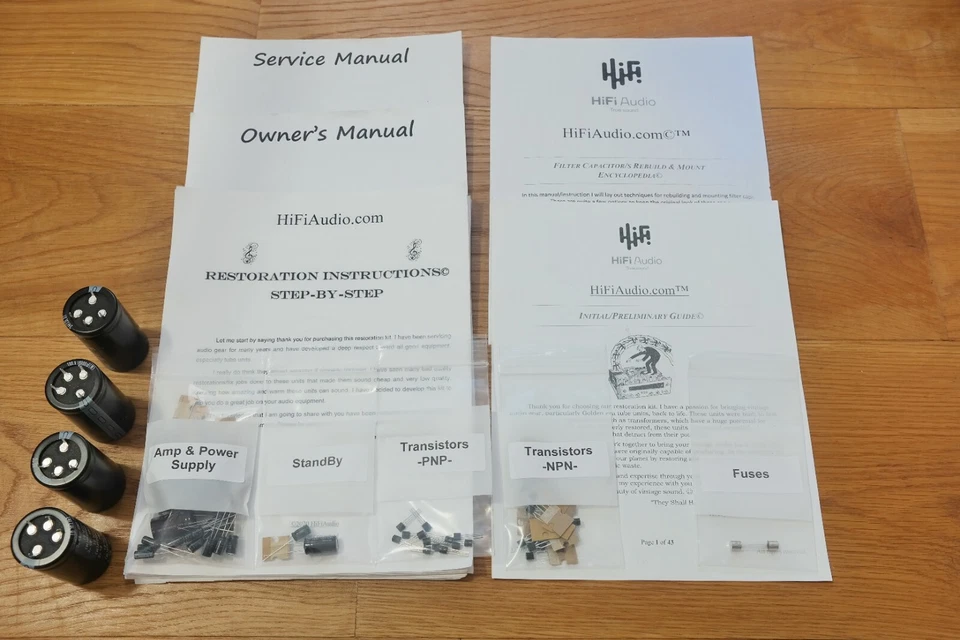 Adcom GFA-5200 restoration recap service kit fix repair filter capacitor rebuild - Image 2 of 4