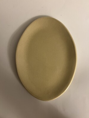 Pottery Barn Studio by Barbara Eigen Oval Putty Plates Tan Color 9  1/2  by 7 