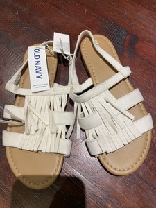 white sandals size 1