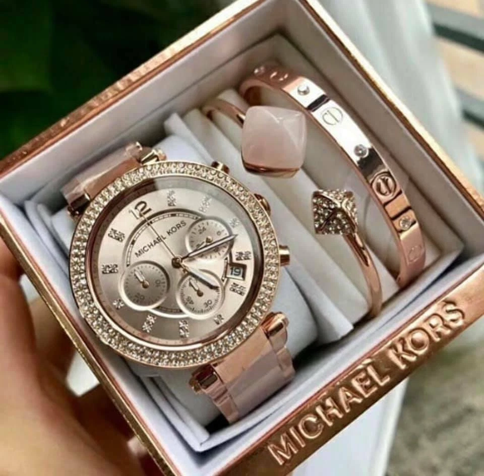 Michael kors watch clearance with bracelet set