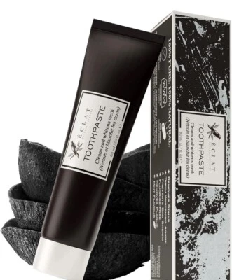 ECLAT SKINCARE Eclat 100% Organic Charcoal Activated Teeth Whitening Toothpaste 80ml