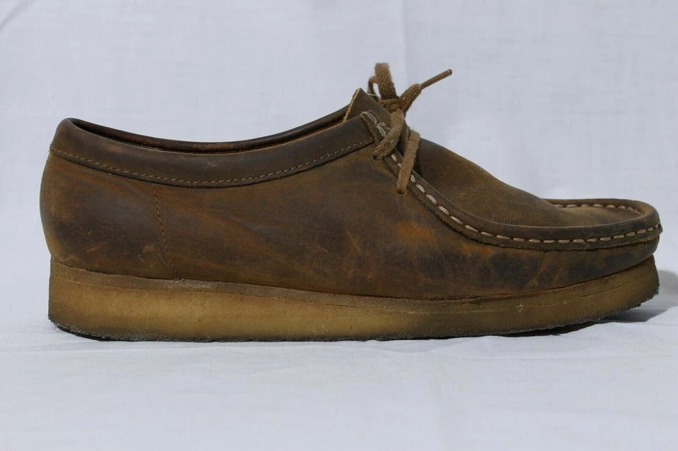 Clarks Originals Wallabees Womens Brown Suede Leather Gum Shoes US 10 / EUR 41.5 - Image 3 of 4