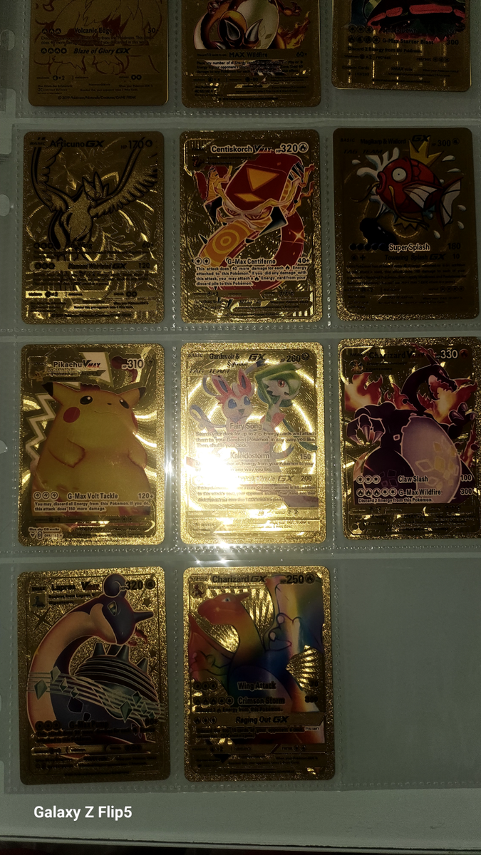 gold pokemon cards