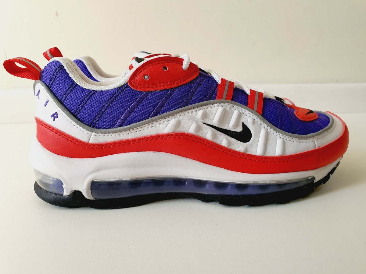 NEW Nike Air Max 98 AH6799-501 Red Purple White Sneakers Trainers UK 4 EUR  37.5 | eBay UK