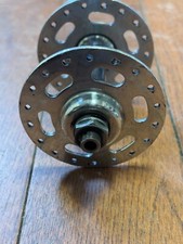 Large Flange Front Hub, 100mm, 36 hole, Quick Release, Polished Silver