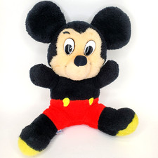 Vintage Walt Disney Productions Mickey Mouse 10" Stuffed Plush Taiwan