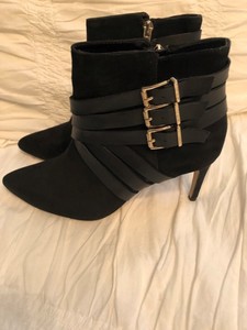 bcbg black suede booties