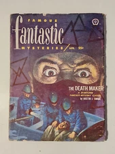 APRIL 1952 FAMOUS FANTASTIC MYSTERIES PULP MAGAZINE THE DEATH MAKER AUSTIN SMALL