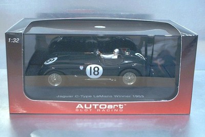 AUTOART JAGUAR C-TYPE 1° LE MANS 24 HOURS 1953 13571 SLOTCAR 1:32 MINT/BOXED
