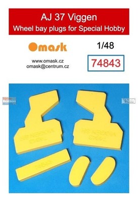 OMK74843 1:48 Omask Wheel Bay Plugs - AJ-37 Viggen (SPH kit)