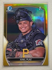 Axiel Plaz 2023 Bowman Chrome /50 Gold Refractor 1st Prospect BCP-208 (READ)