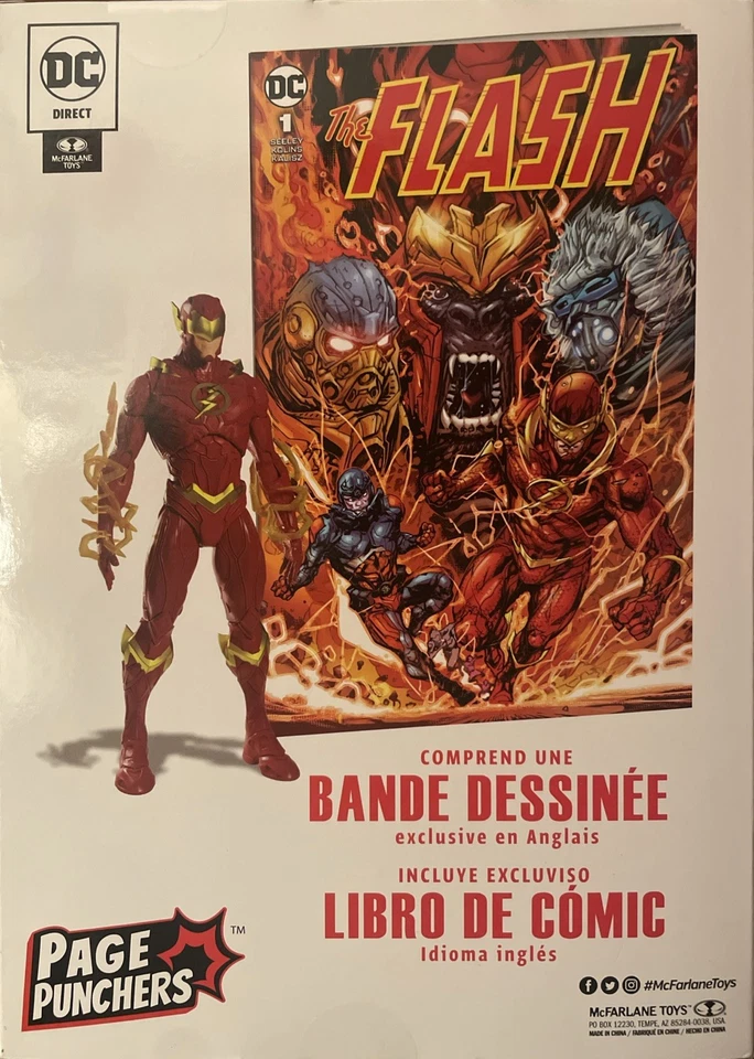 Boneco de ação e quadrinhos Mcfarlane DC Direct - Page Punchers The FLASH 7” NOVO NA CAIXA - Imagem 2 de 2