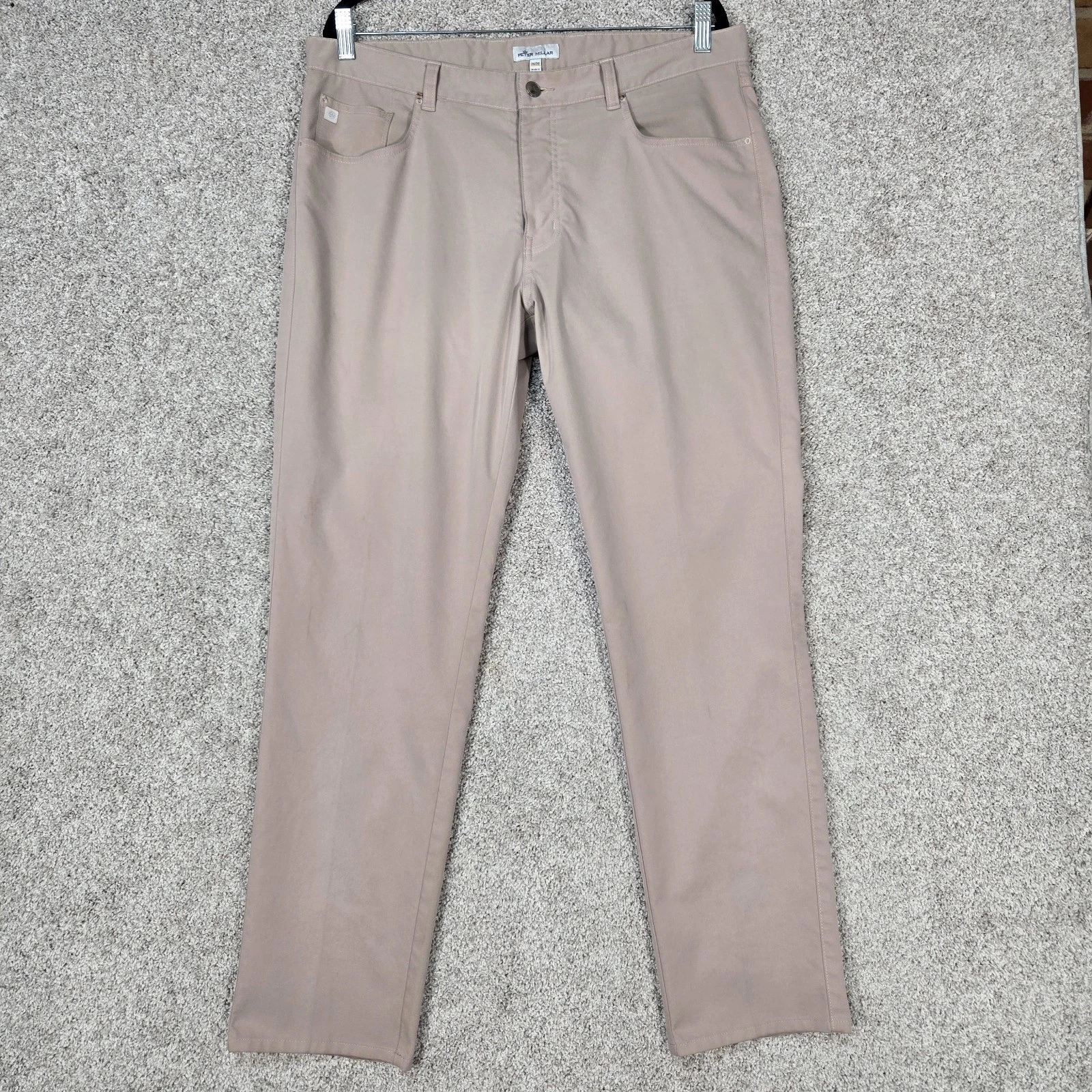 Peter Millar Crown Sport EB66 Performance Five-Pocket Pants Men 36x30 Golf beige