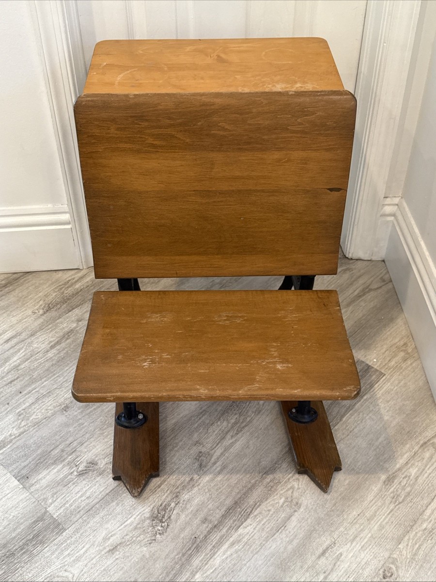 Antique American Seating Co Childrens School Desk Cast Iron Base Antique American Seating Co Childrens School Desk Cast Iron Base