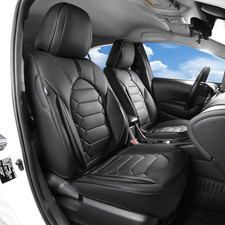 Leather Car Seat Covers - Car Seat Cover Full Set Faux Leather with Nappa Grain