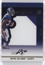 2017 Panini Preferred Rookie Silhouettes Prime 19/49 Wayne Gallman #86 Auto 0my