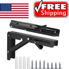 Folding Shelf Brackets Stainless Steel Fold Down Table Brackets 2 Pcs 10 Inch..