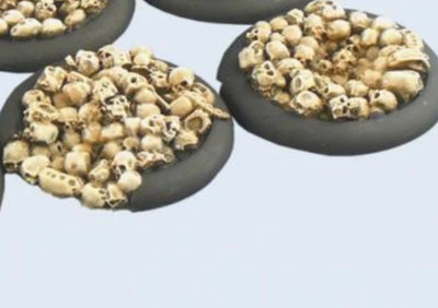 Micro Art Mini Base Skulls 40mm Skull - Warmachine Round Bases Pack New -2 pack