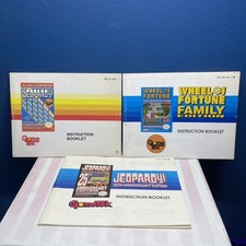 NES Lot Of Manuals Jeopardy Instruction Manual Lot For Nintendo Wheel Of Fortun
