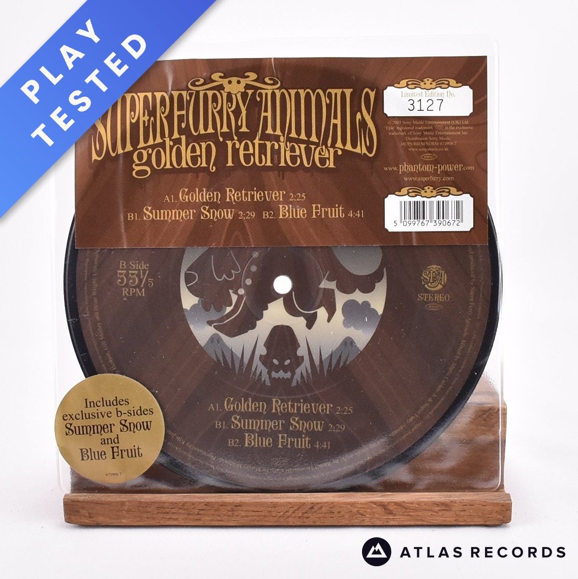 Super Furry Animals - Golden Retriever - Limited Edition 7"" Vinyl Record - EX/NM